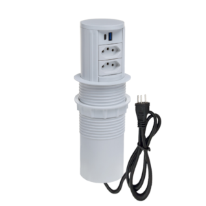 Torre De Tomada Totem Automático 2 Tomadas 10A 2 USB 9.0A